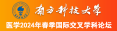 肏嫩屄高清视频南方科技大学医学2024年春季国际交叉学科论坛